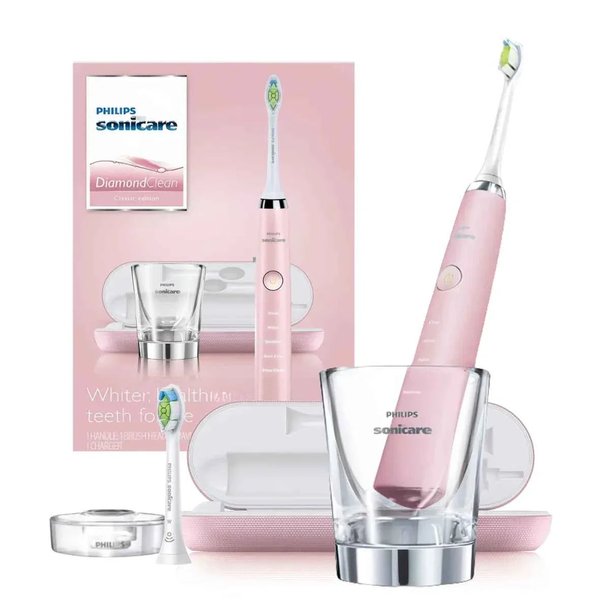Philips Sonicare Diamond Clean HX9362 Electric Toothbrush Handle,Equipped with a travel charging case and two brush heads