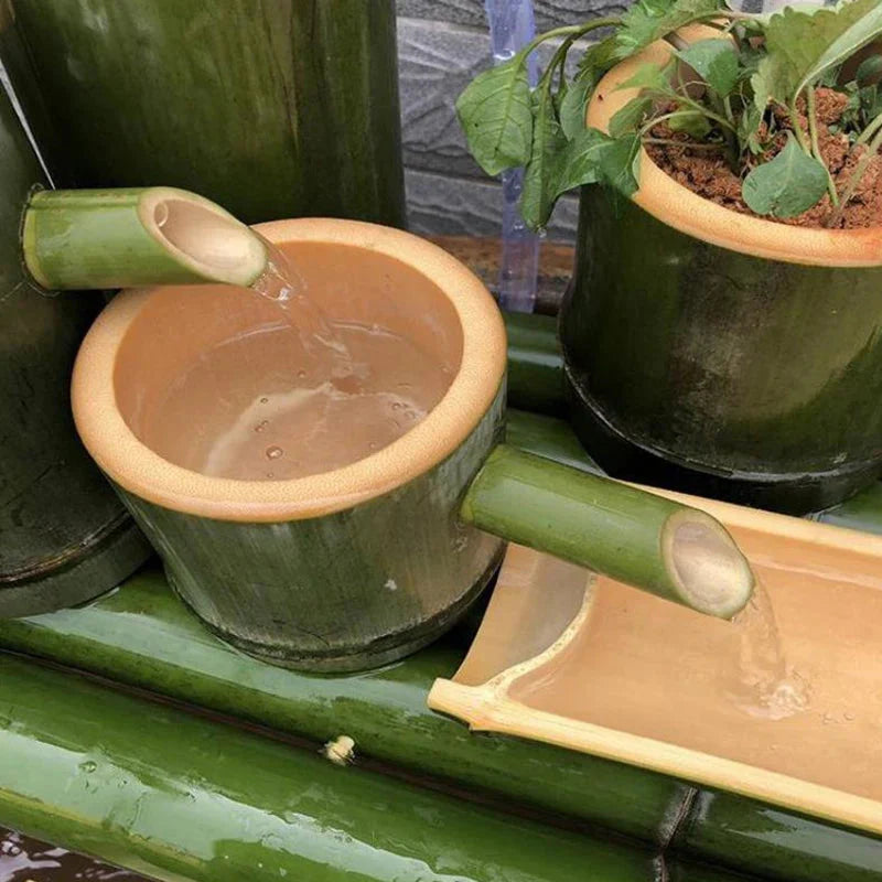 1pc Bamboo Fountain Modern Home Decor Water Fountains Ornaments Garden Decoration