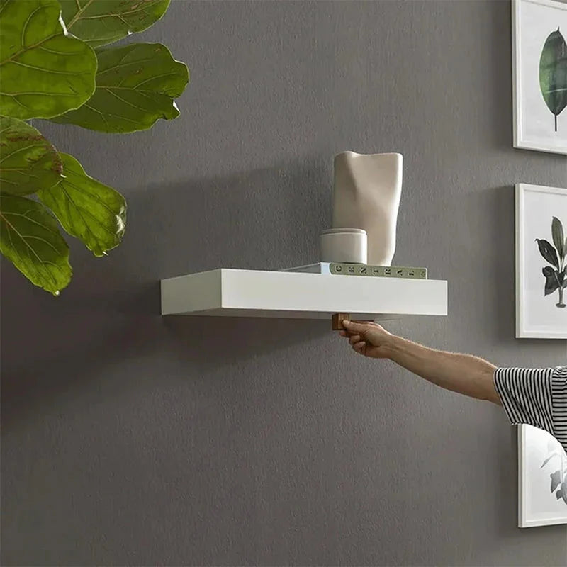 Solid Color Designer Shelf With Secret Compartment Concealed Floating Shelf Wall-Mounted Storage Solution Hidden Furniture
