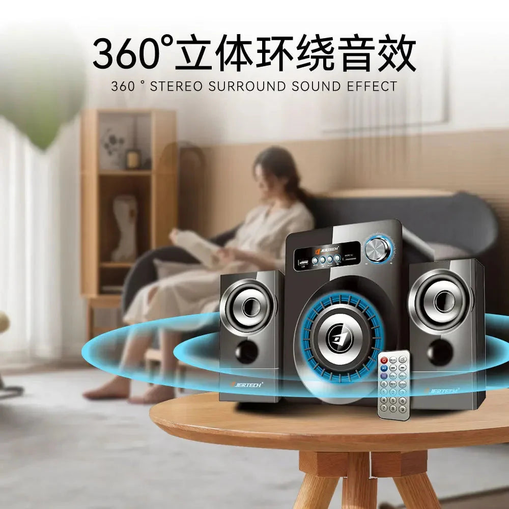3D Subwoofer HiFi Wired Desktop Portable Bluetooth Speakers 5.1 Remote Control Home Theater Sound  Bar For Computers USB/SD card