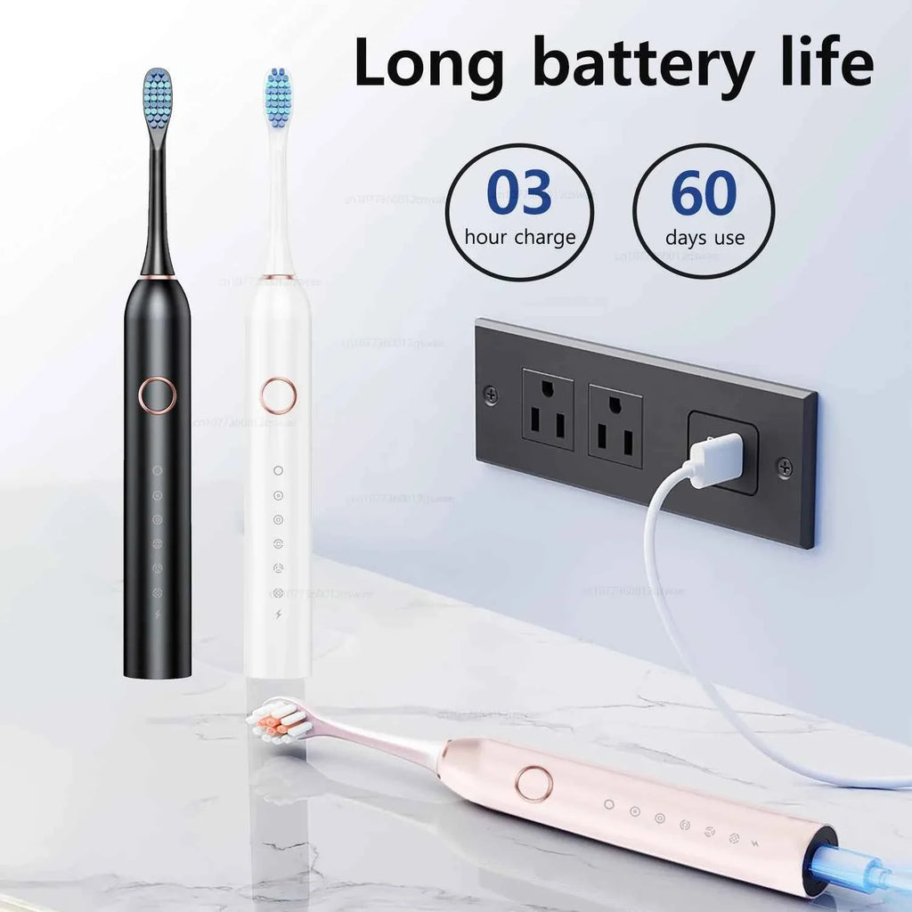 Sonic Electric Toothbrush for Adults Electronic Tooth Brush With Timer Rechargeable Electric Toothbrush with 8 Brush Heads