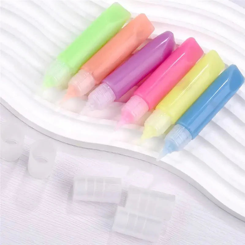 6ml Water-Based Luminous Paint Long Lasting Fluorescent Pigment Paint Glow In Dark Acrylic  Painting Water Color Artwork Party
