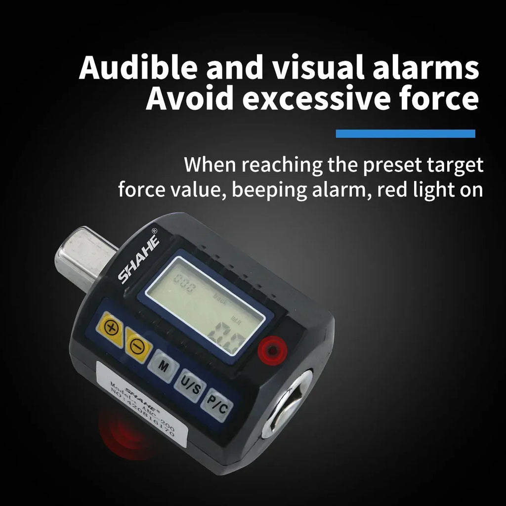 SHAHE High Precision Mini Torque Adapter Square Drive 1/2''1/4'' 3/8'' Digital Torque Wrench Electronic Digital Torque Meter
