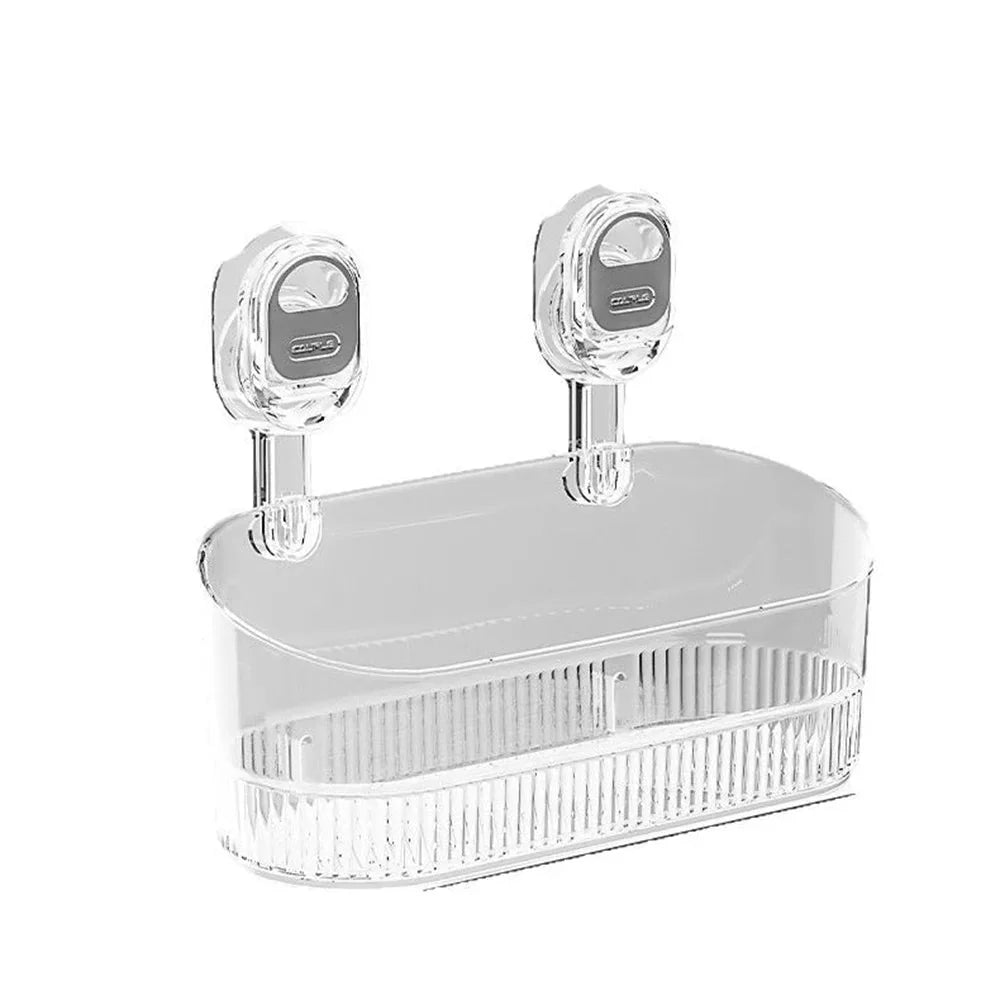 Multi-functional Bathroom Shelf with Suction Cup No Drilling Needed Shower Caddy for Shampoo Conditioner Soap Razors kitchen ﻿