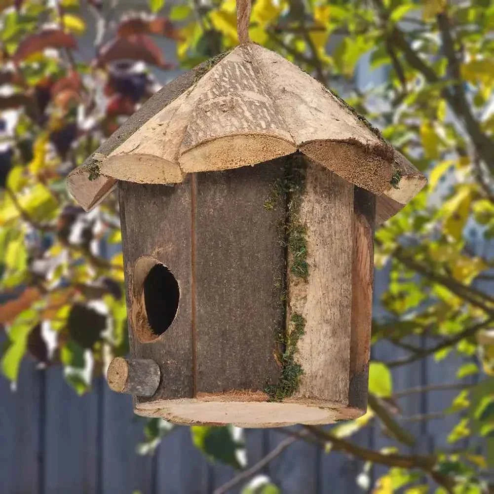 New Practical Birdhouse Nest Bird Cage Wood Garden Nest Accessories Hanging Parrot Nest Houses Hummingbird House
