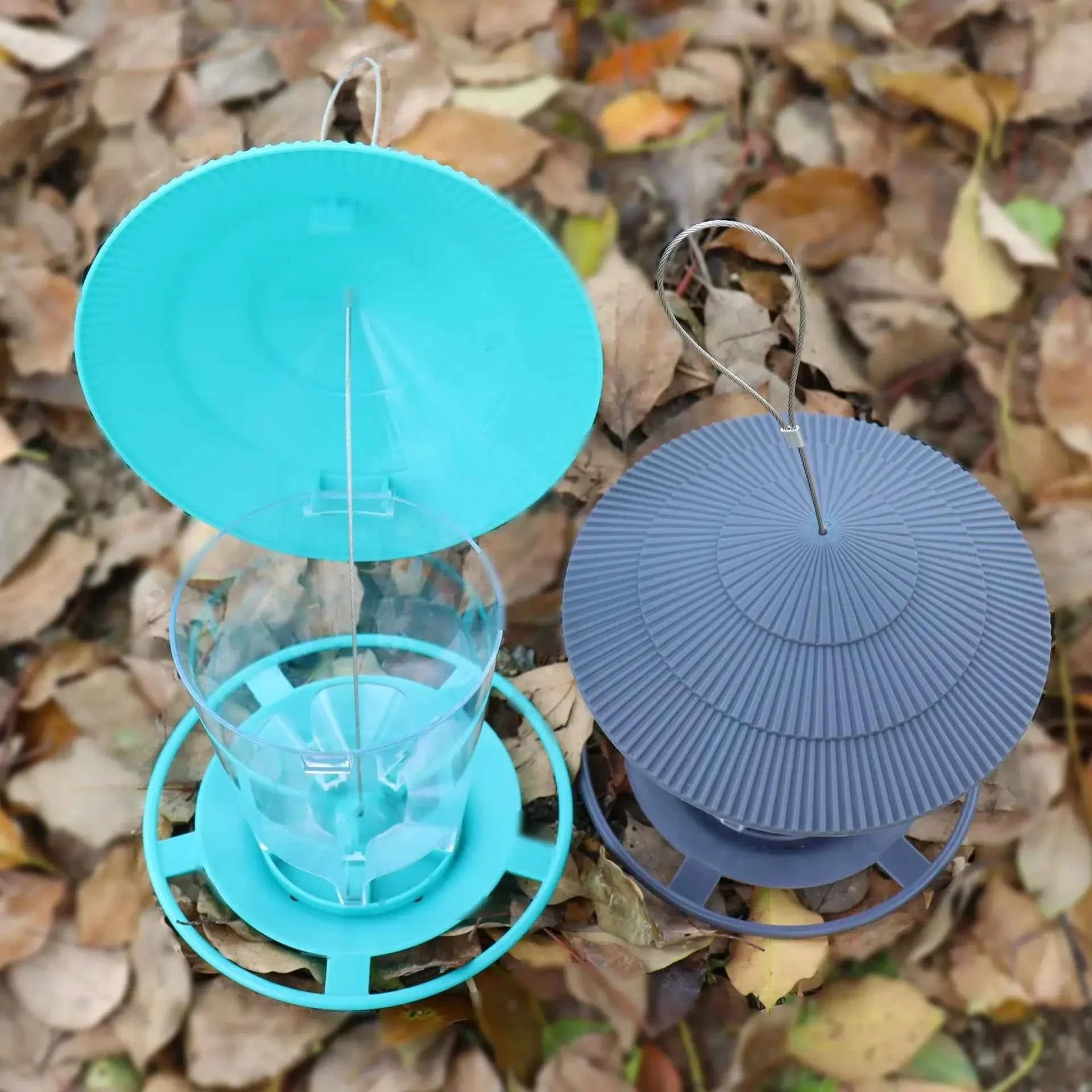 Outdoor Bird Feeding House Waterproof Gazebo Hanging Wild Bird Feeder Cage Outdoor Container With Hang Rope Bird Feeder Garden