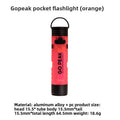 Gopeak 5050 Mini USB Rechargeable LED Pocket Flashlight Clip-on Hat Light Keychain Torch for Camping Hiking Outdoor Portable