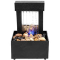 Desktop Water Fountain LED Indoor Decorative Fountain Creative Craft Home Decor Small Waterfall Fountains Zen Meditation Fountai
