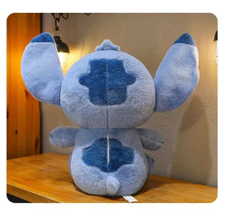 Disney Cute Blue Stitch Stuffed Plush Toy Cartoon Anime Stitch Kawaii Sleeping Pillow Plush Doll Giving Girls Birthday Gifts