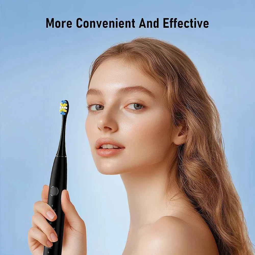 Sonic Electric Toothbrush for Adults Smart Timer Teeth Whitening IPX7 Waterproof 6 Replaceable Heads Travel Case Sarmocare X610