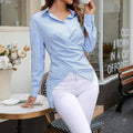 2024 New Striped Shirt Women's Summer Style Commuting Simple Shirt Coat High end European and American Thin Style