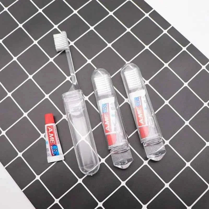 1/5 PC Portable Mini Travel Toothbrush Toothpaste Set Adult Outgoing Camp Disposable Toothbrush Carry-on Deep Cleaning Oral Care
