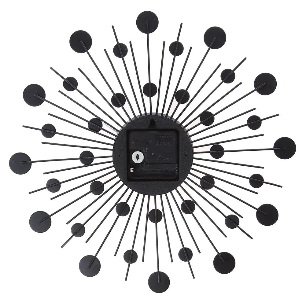 DIY Modern Design Large Wall Clock Quartz Movement Hanging Circle Decor Battery Powered Jeweled Artistic Clock for Living Room