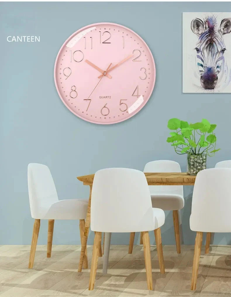 8 Inch Easy To Read Wall Clock Classic Elegant Modern Silent Quartz Clocks for Living Room Bedroom Office Study