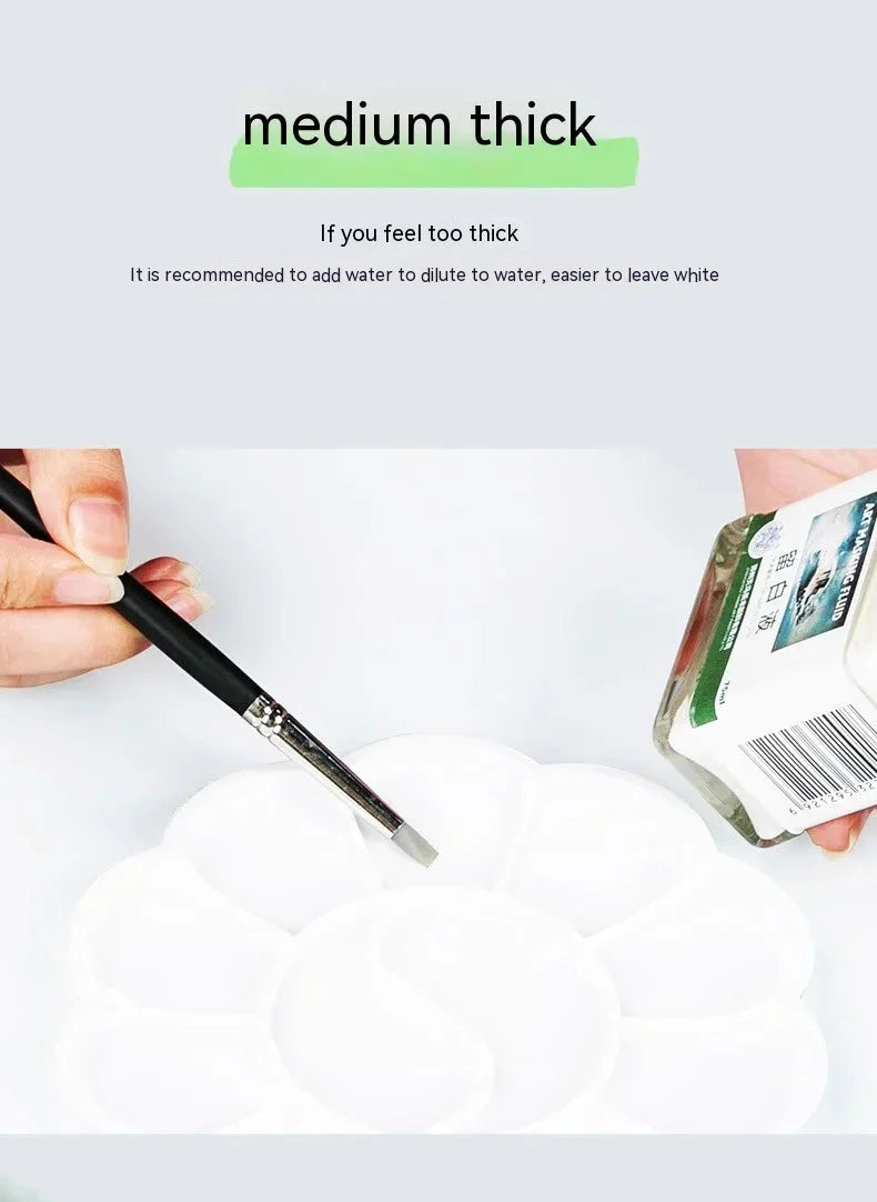 Art Masking Fluid White Latex Pigment Covering Liquid Painting Beginner Watercolor Paint Quickly for Ink Gouache Crafts Supplies