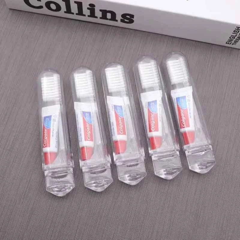 1/5 PC Portable Mini Travel Toothbrush Toothpaste Set Adult Outgoing Camp Disposable Toothbrush Carry-on Deep Cleaning Oral Care