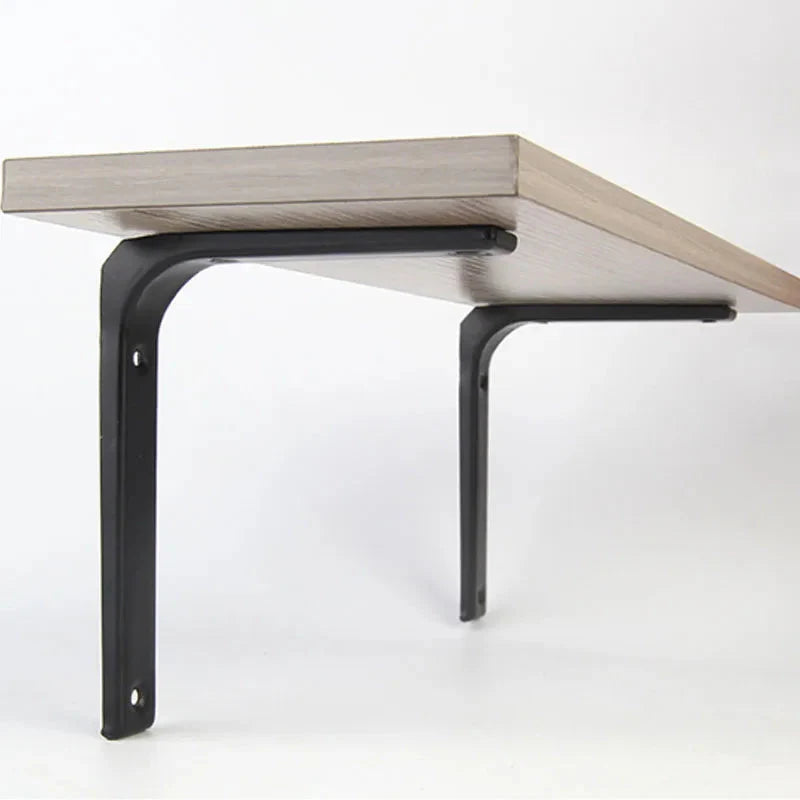 Shelf brackets L-shaped floating wall shelves black and white stainless steel bore stand bracket support hardware home