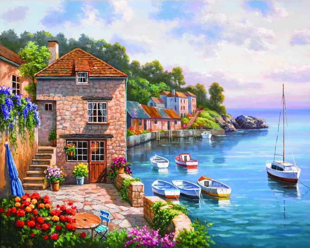 Paint by Numbers Kit for Adults，children，Beginner to Advanced NumberOil Paintin ，Home Decor ，DIY Art Scenery Oil Paintin