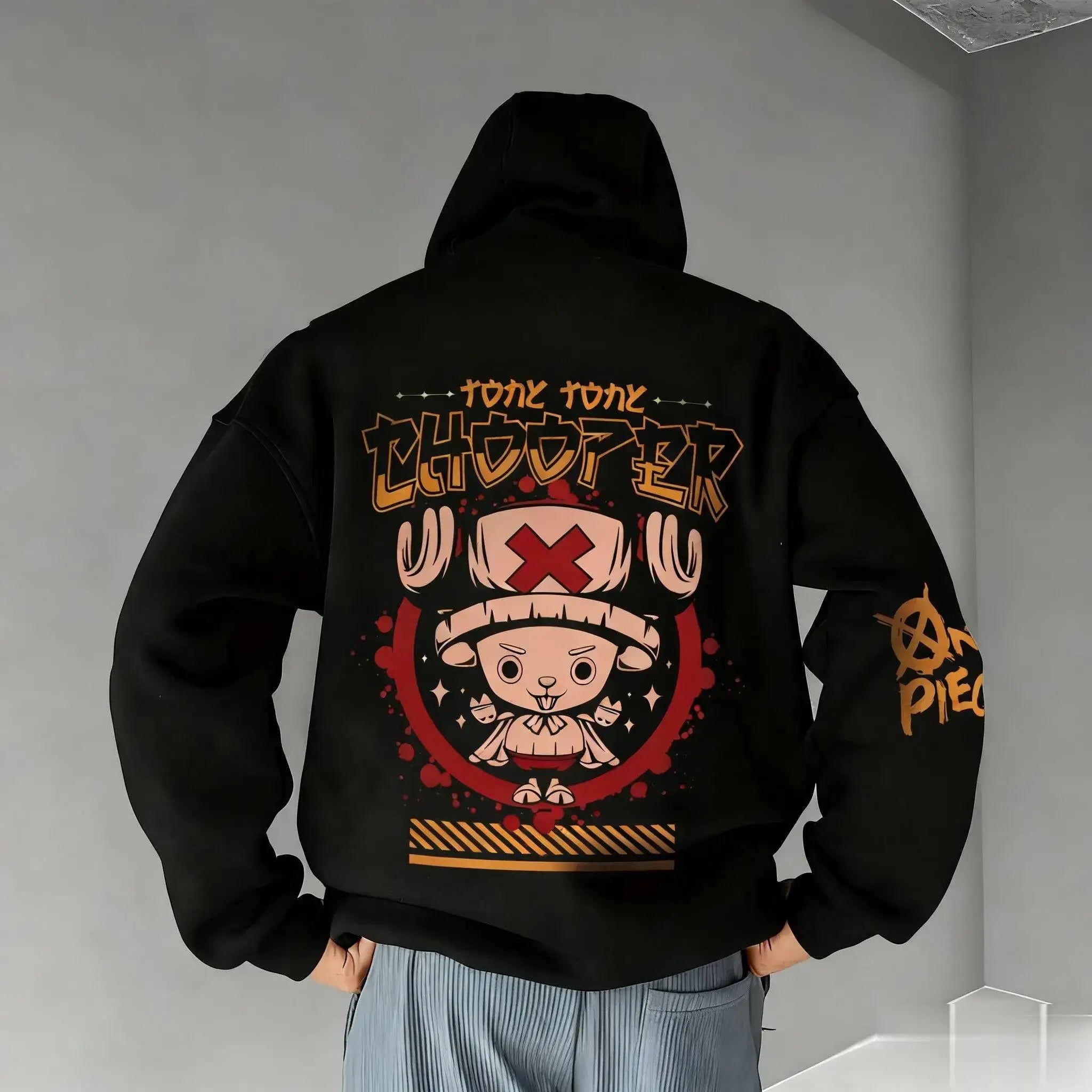 Chopper Oversized Anime Hoodie – One Piece Unisex Sweatshirt