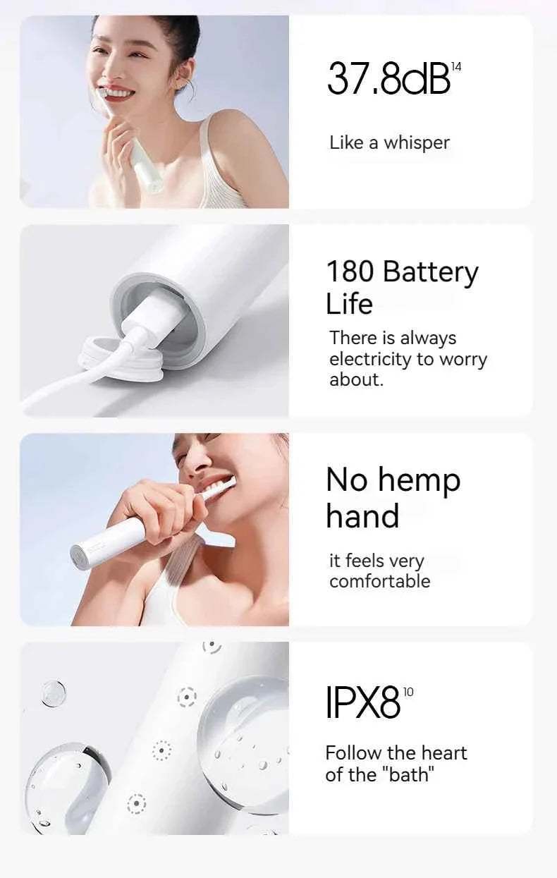 SOOCAS X3S Sonic Electric Toothbrush 180 Days Battery Life Smart Ultrasonic Tooth Brush Cleaner Adult Automatic IPX8 Waterproof