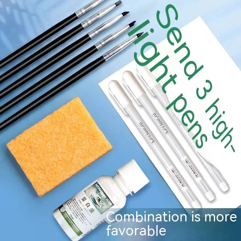 Art Masking Fluid White Latex Pigment Covering Liquid Painting Beginner Watercolor Paint Quickly for Ink Gouache Crafts Supplies