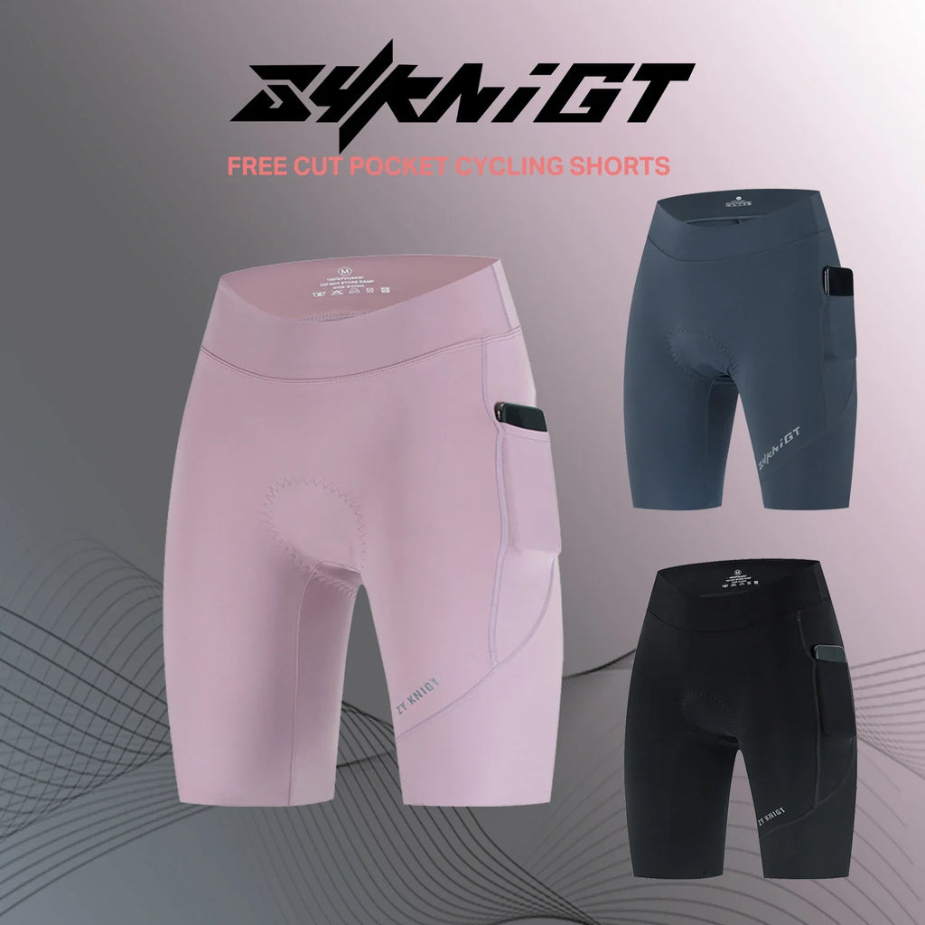 ZYKNIGT Women's Pro Summer Cycling Bib Shorts - High-Performance Free-Cut Hems & Breathable Quick-Dry Compression