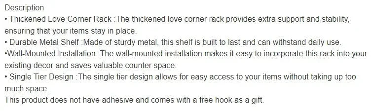 Toilet Storage Rack Bathroom Shelf No-Drill Corner Shelf Shower Wall Mounted Shelf Bracket Bathroom Accessory Organizer Shampoo