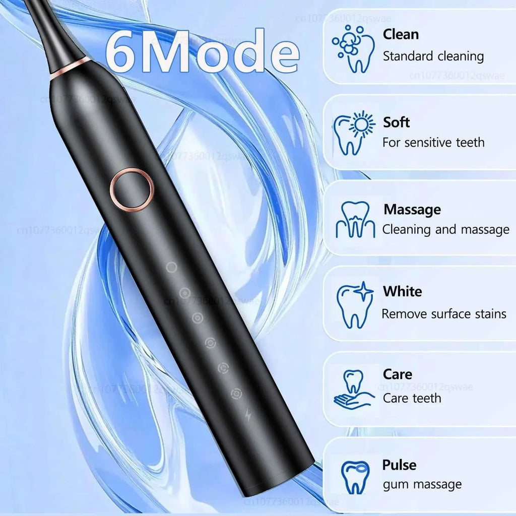 Sonic Electric Toothbrush for Adults Electronic Tooth Brush With Timer Rechargeable Electric Toothbrush with 8 Brush Heads