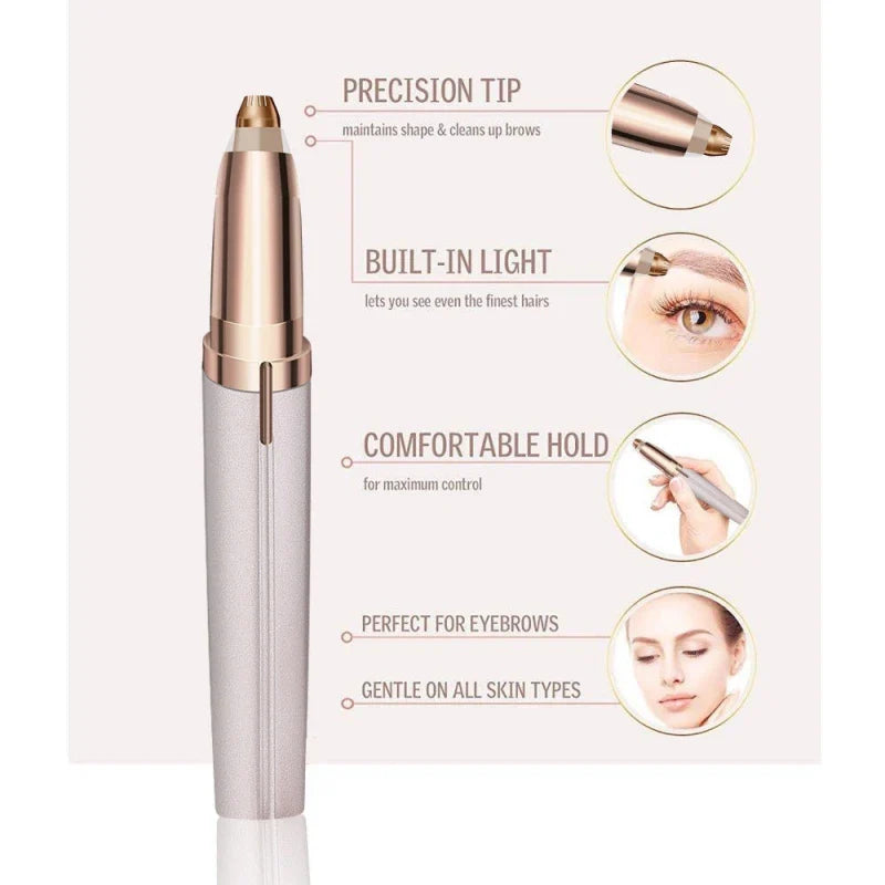 Electric Eyebrow Trimmer USB Charger Security Hair Removal Eye Brow Epilator Shaper Shaver Painless Razor Facial Hair Remover