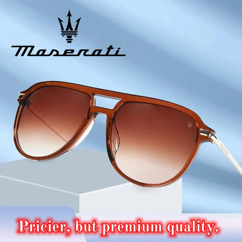 MASERATI Sunglasses New Fashion goggles Stylish Unframed Metal rimmed Shades for Men Women Cool Pose Trendy Design 10785