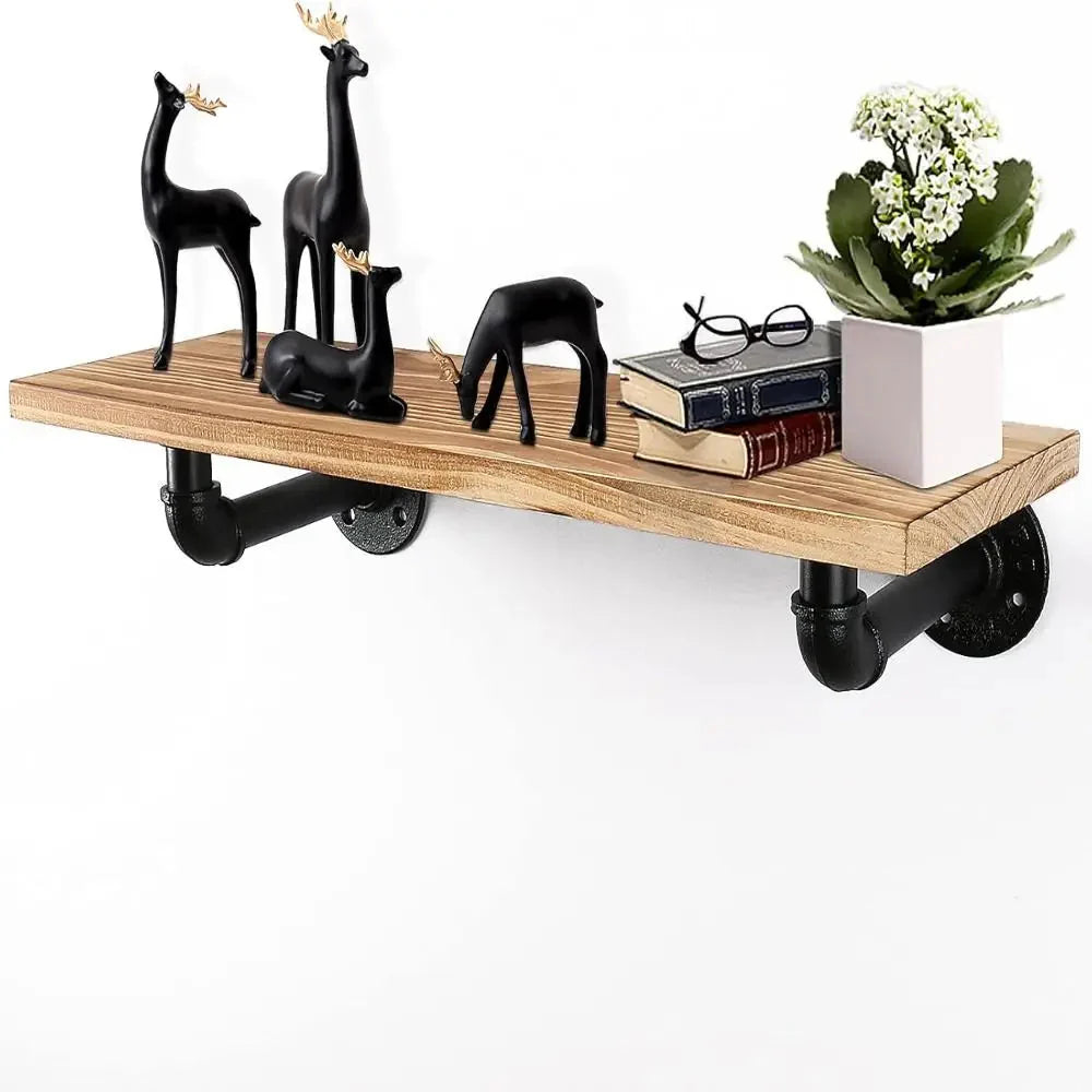 Replacement Heavy Duty Floating Shelf Brackets Black Coated Metal Cast Iron Shelves Brackets Wall Mount Wall Shelf Support