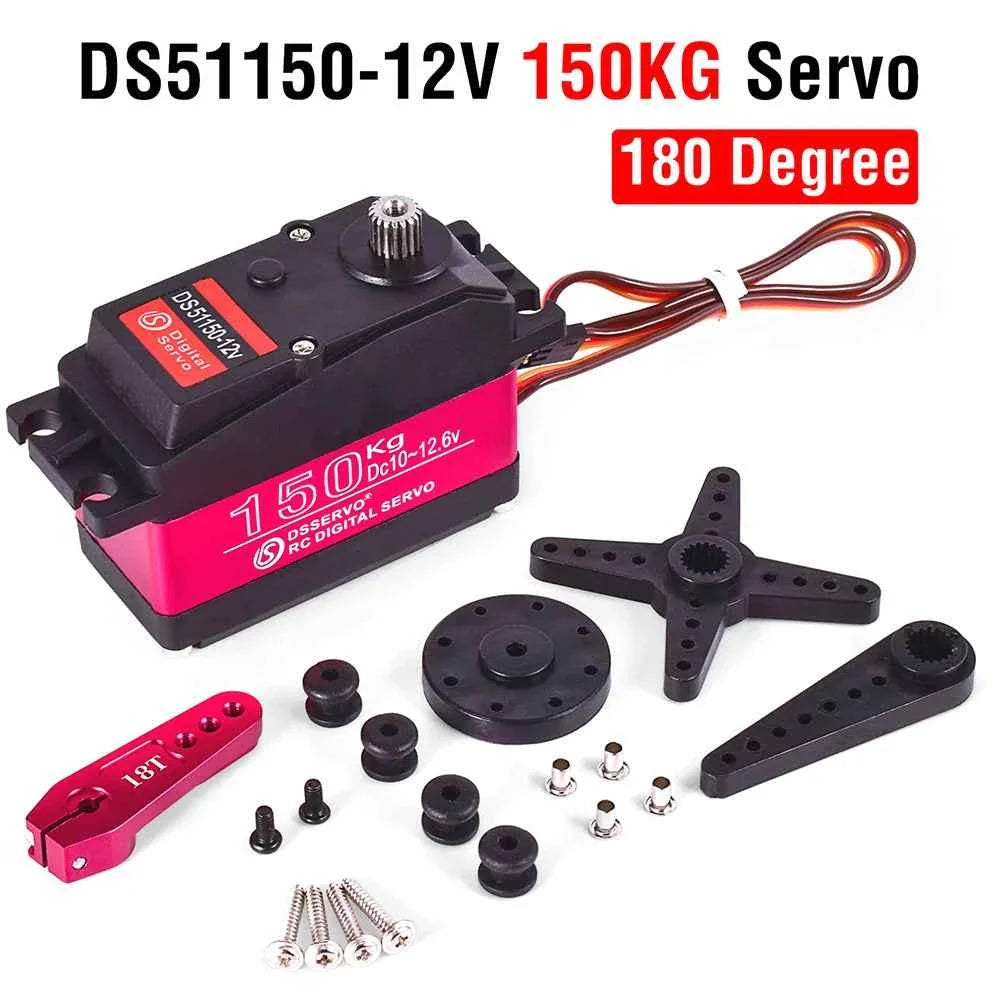 RC Steering Servo High Torque Servo Waterproof 60Kg 80Kg 150Kg 1/5 1/6 servo HV Metal Digital for  HPI Baja 5B SS RC Car