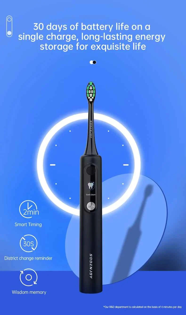 SOOENJOY Sonic Electric Toothbrush Smart LCD Screen Sonic Tooth Brush DIY Mode Automatic Cleaner Adult NB-1 Teethbursh