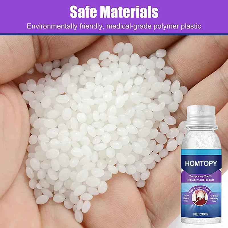 Moldable Teeth Repair Kit Temporary Dental Replacement Kit Thermal Beads For Filling Fix The Missing And Broken Tooth Artificial