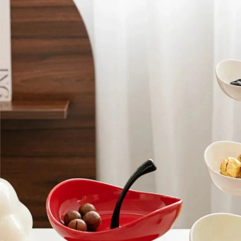 Fruit Plate Home Living Room Coffee Table Ornaments Candy Dish Placed Snack Tray Multi-layer High-grade Fruit Plate