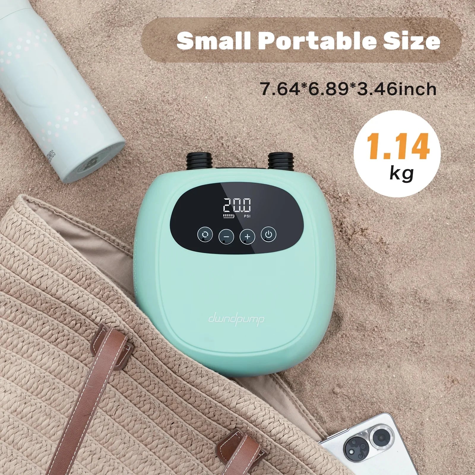 dwndpump Electric 20PSI SUP Pump 38.48Wh Battery Paddle Board Inflation Deflation for Kayak Boat Surfing Board Stand Up Paddle