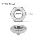 2/5Pcs Cast Pipe Fitting Hex Locknut, 304 Stainless Steel Hex Lock Nut Female Thread for Water Broom and Undercarriage Cleaner