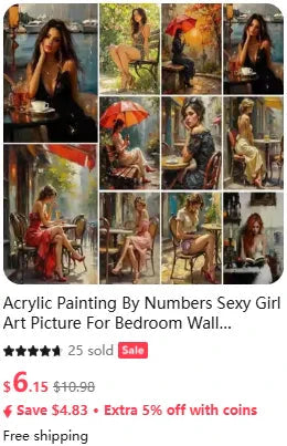 Acrylic Paint By Numbers Modular Picture With Paint Drawing On Canvas Adults Handpainted Gift Wall Art Painting Home Decor