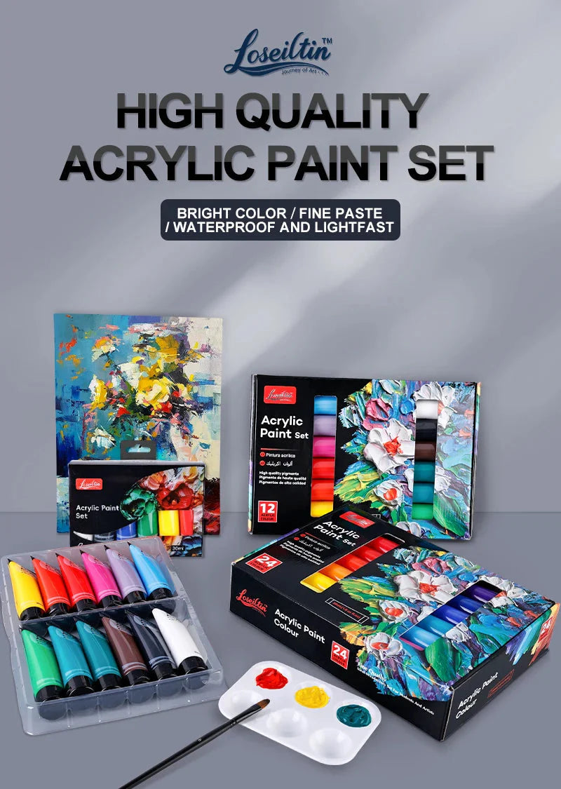 30ml Acrylic Paint for Wall Painting Waterproof And Sun Resistant Art Student Painting Materials Textile DIY Graffiti