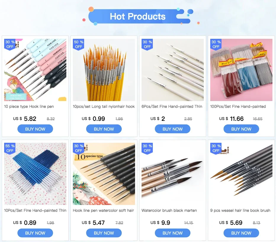 4 Pc 1/2 "Bristle Brushes Oil Painting Brush Graffiti Watercolor Paintbrush Art Material Tool Set For Acrylic scrubbing brush