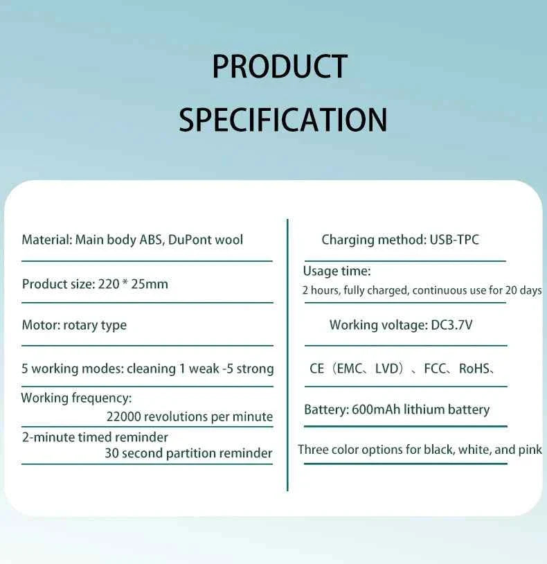 Morning Renewal -360 ° Rotating Electric Toothbrush, Adult Timer 5-mode Rechargeable Toothbrush, 4 replaceable brush heads elect