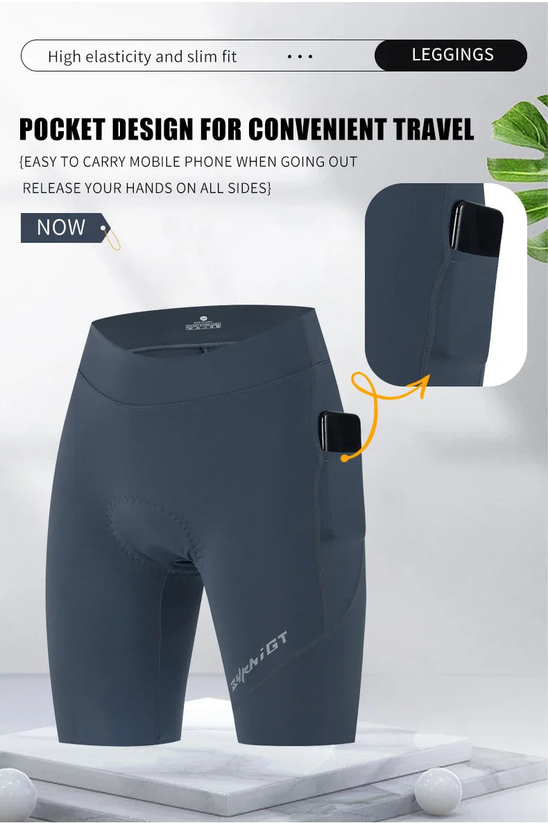 ZYKNIGT Women's Pro Summer Cycling Bib Shorts - High-Performance Free-Cut Hems & Breathable Quick-Dry Compression