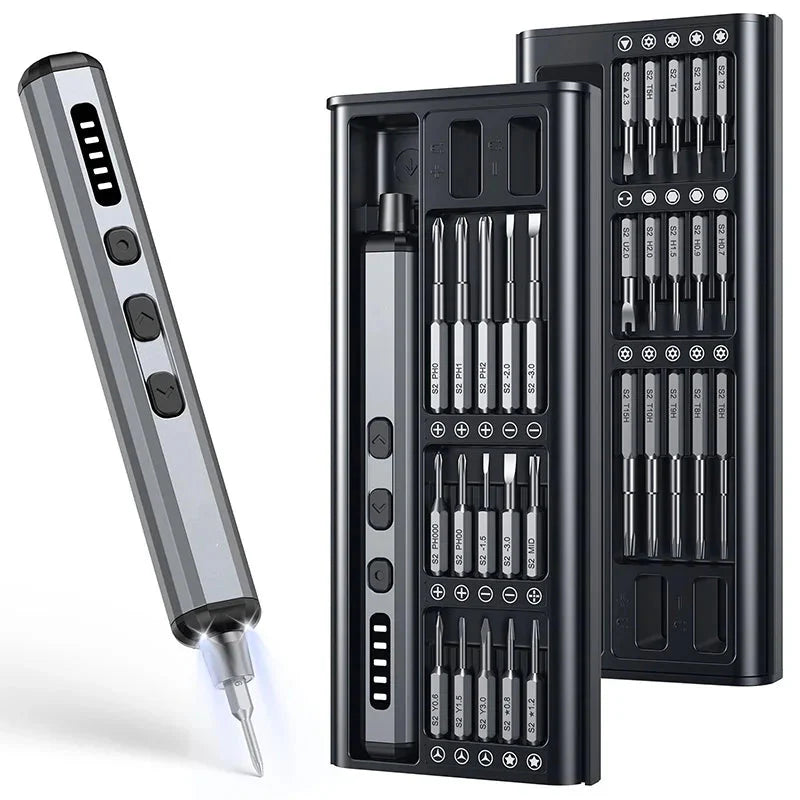 Mini Electric Precision Screwdriver, 38 in 1 Magnetic Bits, Torque Control, DIY Tools, Repair Tool Kit for iPhones, Switch,PS5