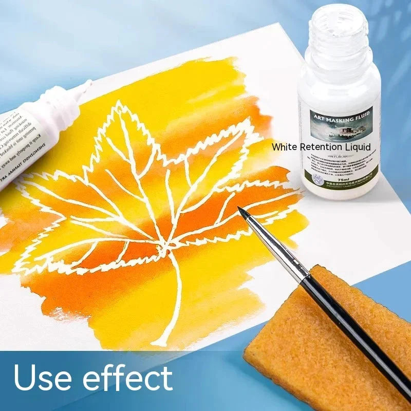 Art Masking Fluid White Latex Pigment Covering Liquid Painting Beginner Watercolor Paint Quickly for Ink Gouache Crafts Supplies