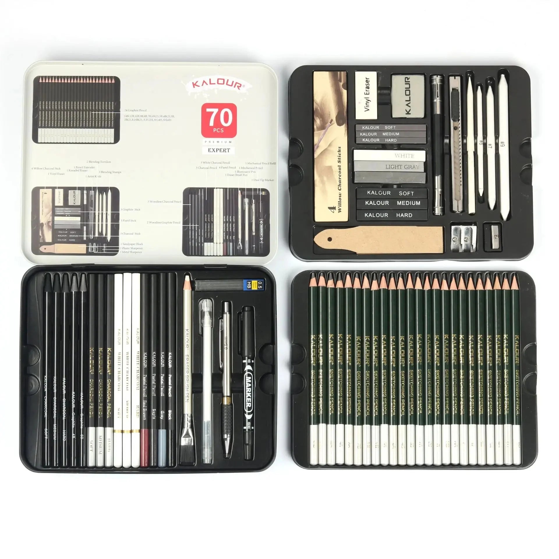 Professional Art Painting Set 70Pieces of Sketch Pencil Set Sketch Tool Set Art Painting Pencil Art Supplies for Painting