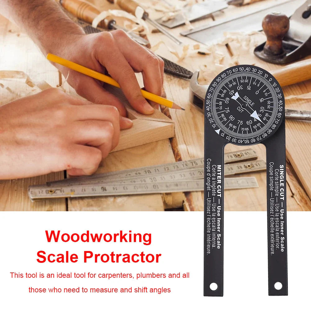 Professional Miter Saw Protractor Angle Finder Precision Miter Angle Finder for Carpenters Plumbers Bevel Protractor Woodworking