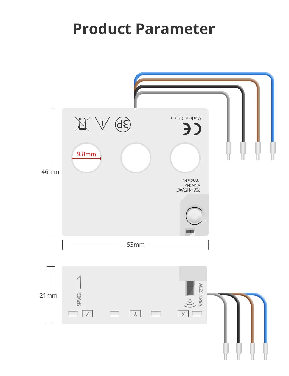 Smart 3-Phase 4-Wire WiFi Power Monitor 63A - Bidirectional Solar Energy Meter with Tuya App Control & Real-Time Analytics