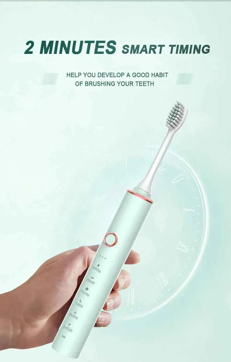 Xiaomi Youpin Sonic Electric Toothbrush USB Fast Charging Toothbrush Smart Timer Rechargeable Toothbrushes Replacement Heads Set