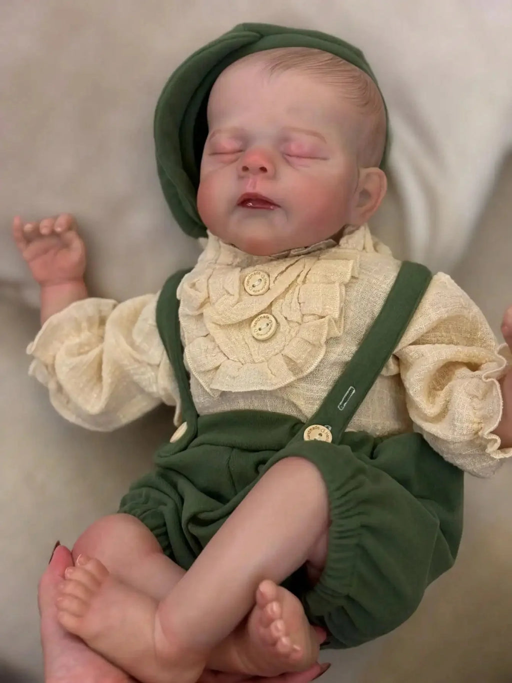 18-Inch Adorable Eric Reborn Baby Doll Sleeping Pose | Flexible Cloth Body, Collectible Art Gift