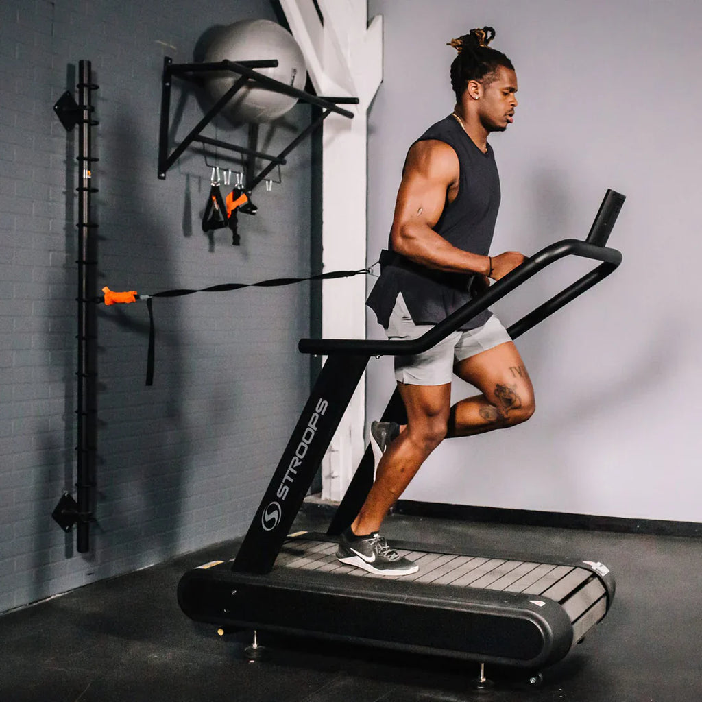 Stroops Optimill® Motorless Treadmill | Includes Optitail, Base Slastix® Adjustable Anchor, Universal Swivel Belt XL